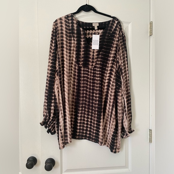 Lori by Lori Goldstein Peasant Top Women’s Size 5X - Picture 1 of 2